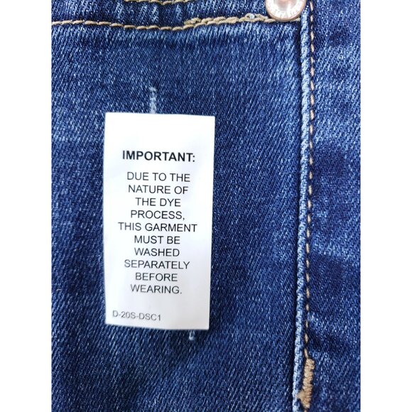 Just My Size Womens 3X Denim Jeggings Stretch Slim Fit Distressed Fray Hem High - Picture 4 of 11